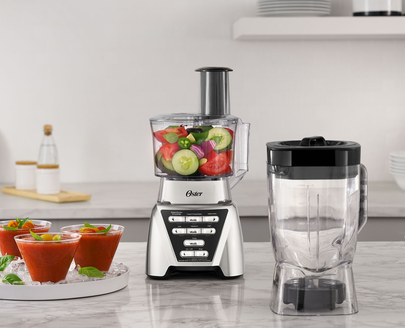 Oster 3-in-1 Kitchen System Blender Food Processor Combo With 1200